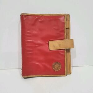 Hunting World Organizer Red Tan Leather Planner A6‎ 4x5 Size Notebook Italian